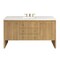 James Martin Vanities Hudson 60in Single Vanity, Light Natural Oak w/ 3 CM White Zeus Top 435-V60S-LNO-3WZ - alternate 4